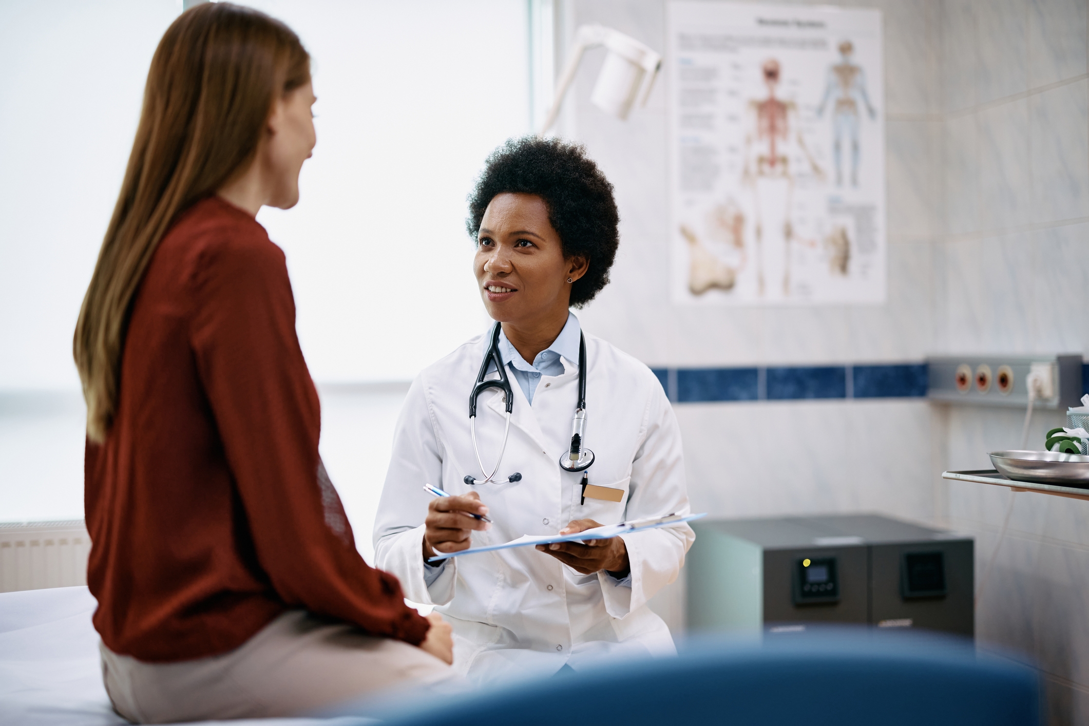 Doctor with patient